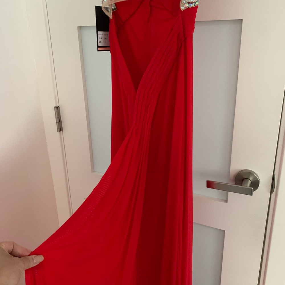 NWT La Femme Sweetheart Crystal Evening Gown - Picture 6 of 9